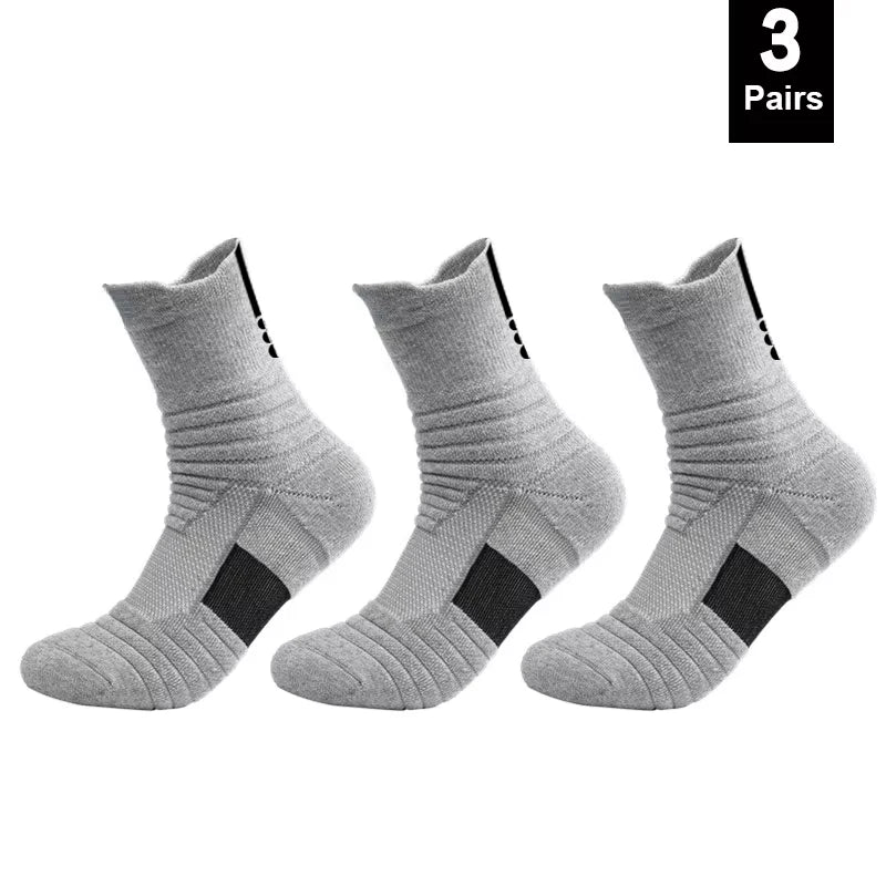 1/3 Pairs Anti-Slip Football Socks Men Cotton Sock Short Long Tube Soccer Basketball Sport Socks Breathable Deodorous Sock 39-45
