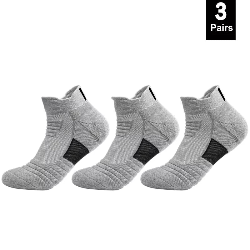 1/3 Pairs Anti-Slip Football Socks Men Cotton Sock Short Long Tube Soccer Basketball Sport Socks Breathable Deodorous Sock 39-45