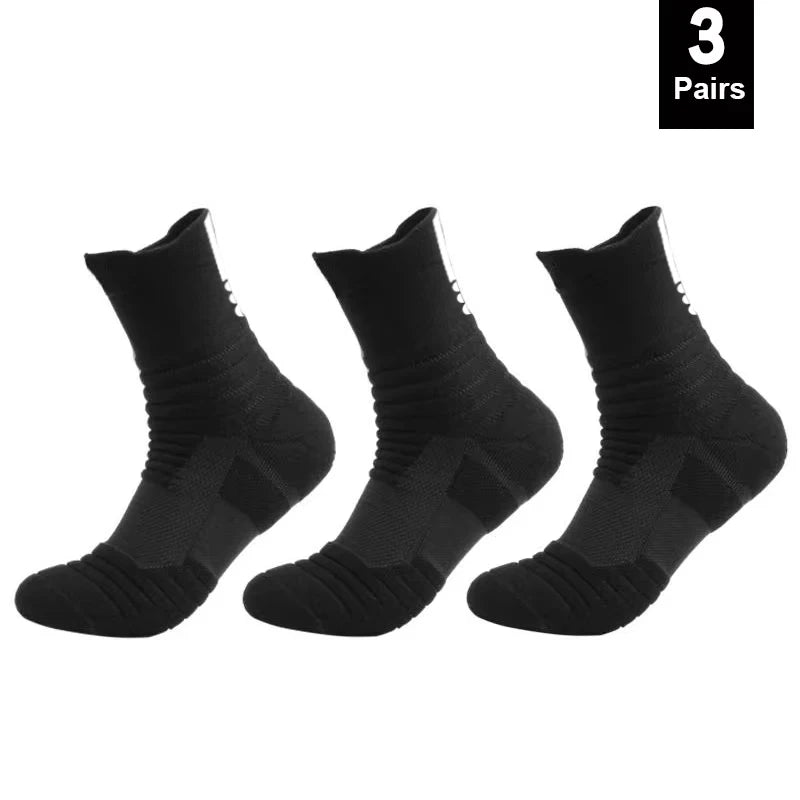 1/3 Pairs Anti-Slip Football Socks Men Cotton Sock Short Long Tube Soccer Basketball Sport Socks Breathable Deodorous Sock 39-45