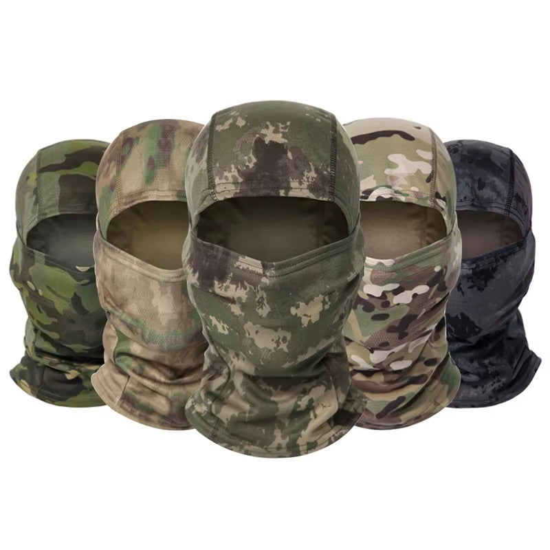 Camouflage Balaclava Hat Cycling Full Face Mask Outdoor Sports Hunting Hiking Ski Mask Motorcycle Helmet Inner Cap