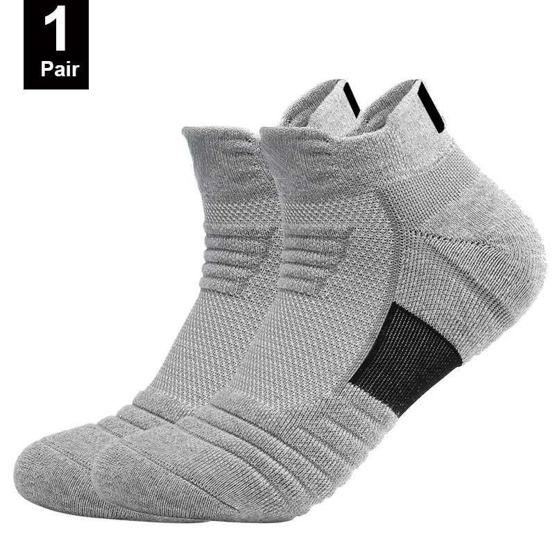 1/3 Pairs Anti-Slip Football Socks Men Cotton Sock Short Long Tube Soccer Basketball Sport Socks Breathable Deodorous Sock 39-45
