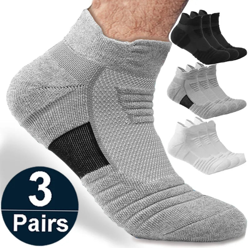 1/3 Pairs Anti-Slip Football Socks Men Cotton Sock Short Long Tube Soccer Basketball Sport Socks Breathable Deodorous Sock 39-45